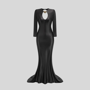 Chic Long Sleeve Dress - Black