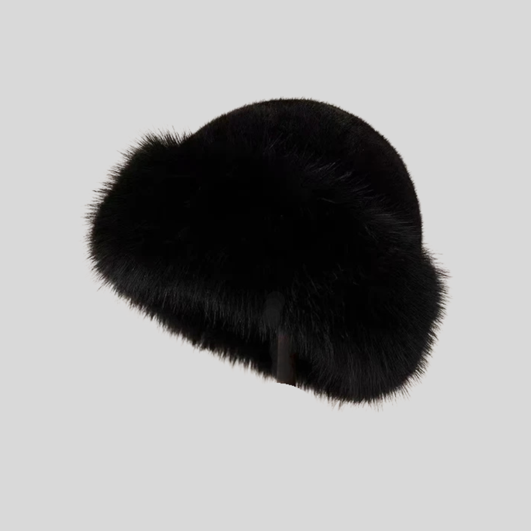 Fluffy Fur Hat - Black