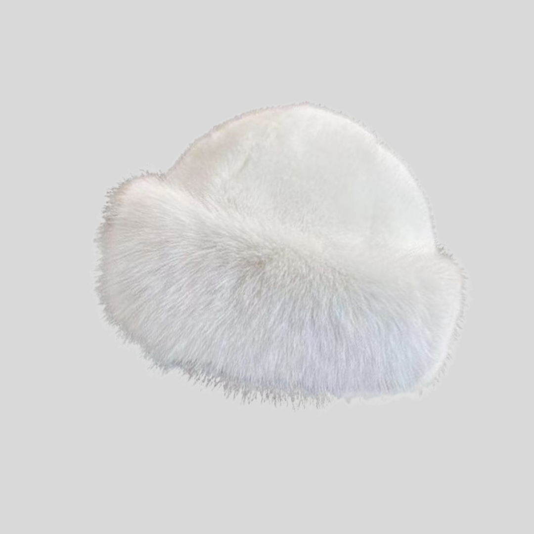 Fluffy Fur Hat - White