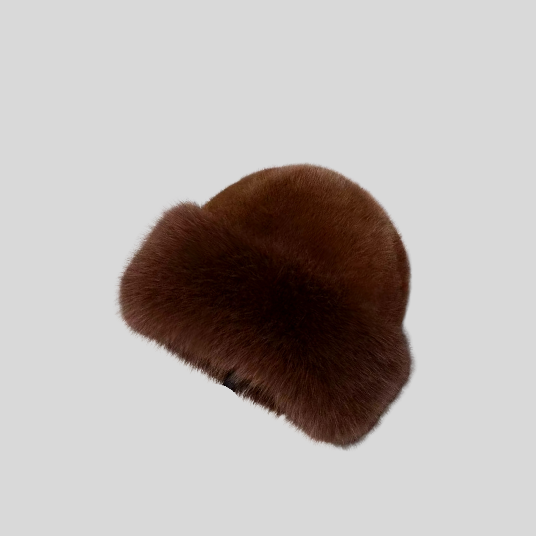 Fluffy Fur Hat - Brown