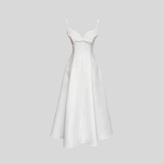 French Velvet Patchwork Dress - Black - White