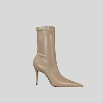 Ankle stiletto boots - Beige