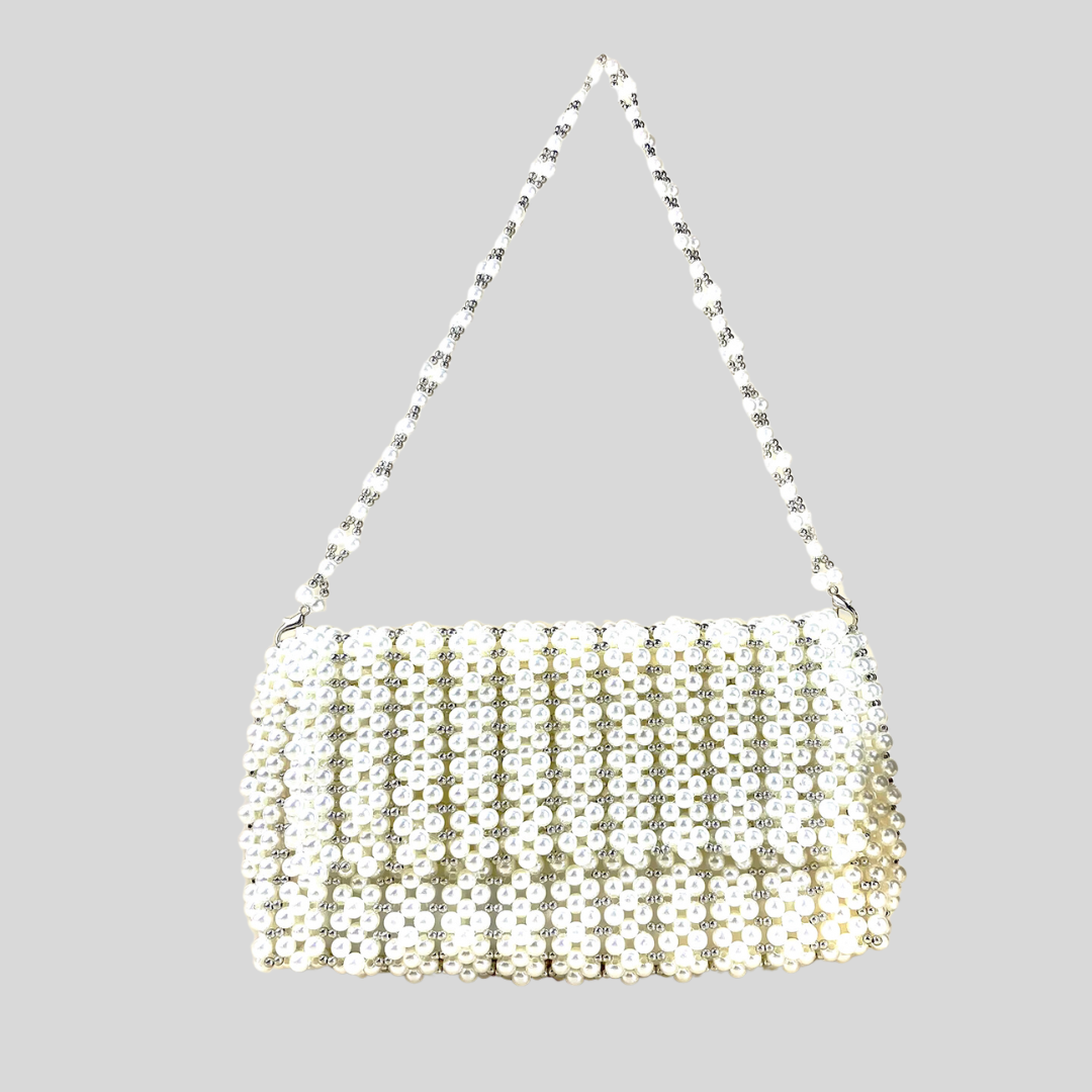 Refined Pearl and Rhinestone Handbag