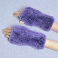 New Women 100% Real Genuine Knitted Rex Rabbit Fur Mittens Winter Warm Lady Real Fur Fingerless Gloves Handmade Knit Fur Mitten