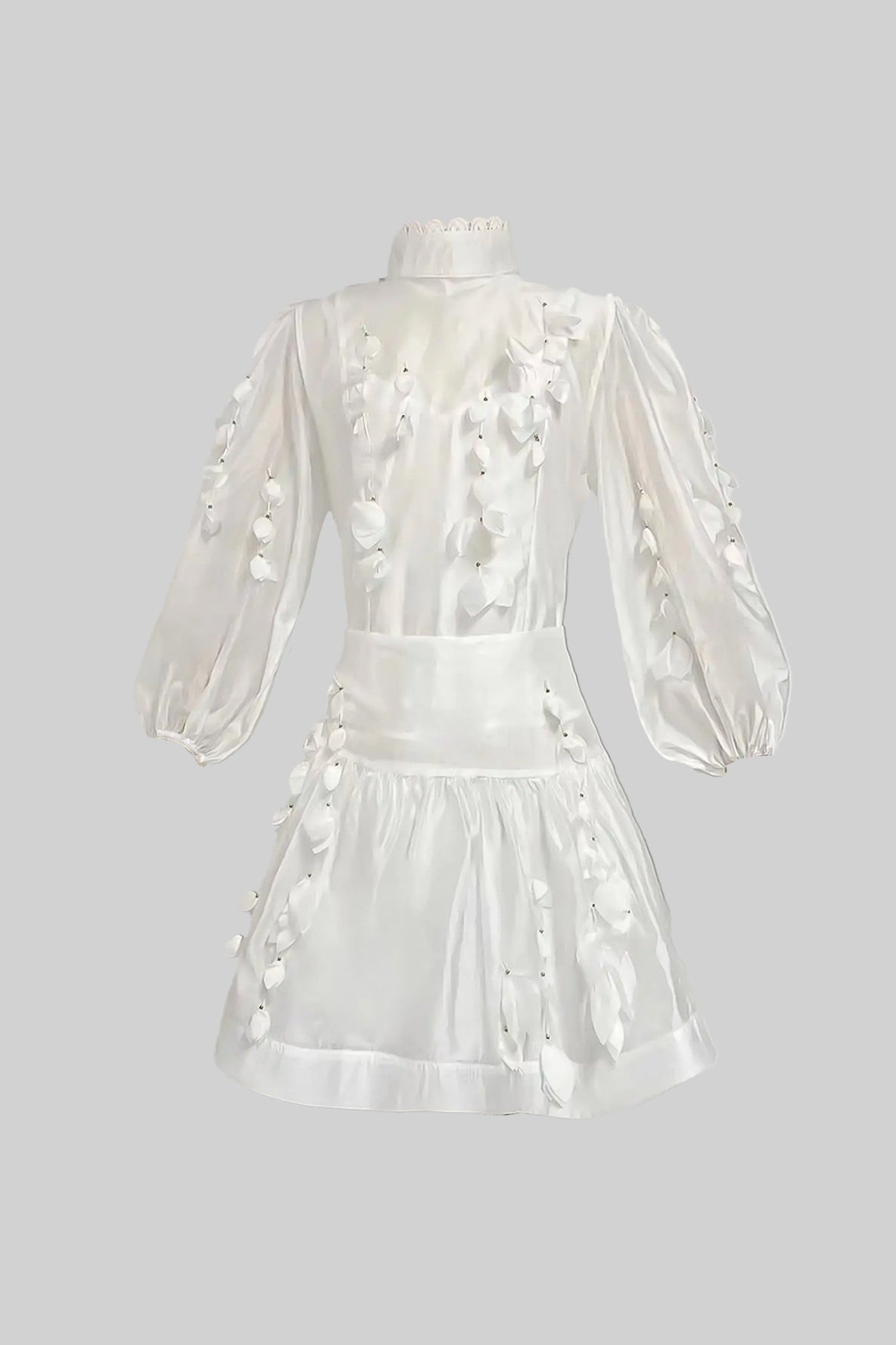 Elegant Floral Co-Ord With Delicate Lace Trim Accents - White - Blue - Pink